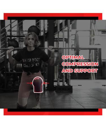 Warm Body Cold Mind Premium 7mm Neoprene Knee Sleeves - Anti-Slip Compression Support for Strength Sports & Weight Lifting - XXL Black/Pink (39.5-43cm) - Buy Online on SooperMarket.com