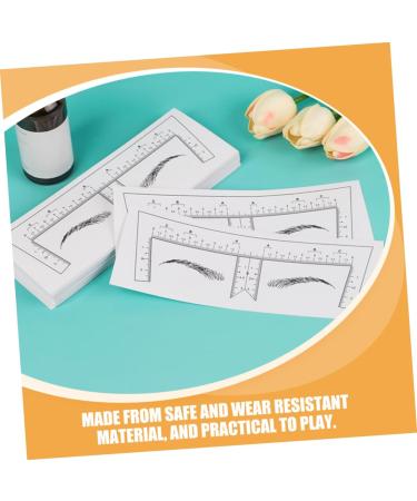 Mikinona Eyebrow Ruler 10pcs Eyebrow Design Ruler Transparent Ruler Eyebrow Guide Template Shape Disposable Measuring Ruler - Buy Online on SooperMarket.com