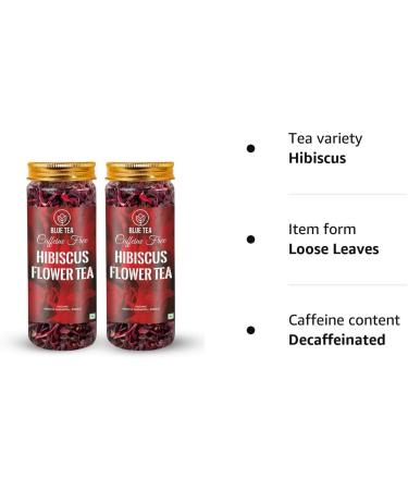 BLUE TEA - Hibiscus Flower Herbal Tea 100 Gram (Pack of 2) || NATURAL COLORANT | Detox || Used for Iced Tea Cocktails Mocktail & Syrups - Vegan - GMO Free | - Buy Online on SooperMarket.com