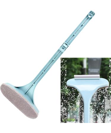 Virtcooy Glass Cleaning Brush - Glass Cleaning Scraper | Wet and Dry Dual Use Window Floor Wash Brush Mesh Screen Cleaner for Walls Counters Sofa Blue - Buy Online on SooperMarket.com