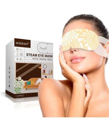 NEW UPDATED 12 Pcs Gentle Steam Eye Mask | Chamomile Self Heating Gentle Warm Steam Eye Mask for Dry Eyes| Masks for Dark Circles Relaxation and Puffy Eyes |Disposable Hot Sleep Eye Mask - Buy Online on SooperMarket.com
