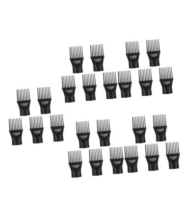 Didiseaon 25 Pcs Hair Dryer Comb Blow Dryer Comb Bachelorette Party Hairdressing Tool Hair Dryer Nozzle Adapter Wide-tooth Comb Attachment Hair Dryer Diffuser Collector Plastic Modeling 13x6cmx5pcs Blackx5pcs