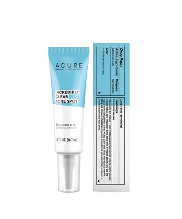ACURE Incredibly Clear Acne Spot Treatment - 2% Salicylic Acid, Vegan for Oily & Acne-Prone Skin - Buy Online on SooperMarket.com