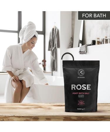 Foot Bath Salt with Sea Salt & Rose Oil - 1kg Pedicure Additive for Tired Feet - Natural Foot Care - Buy Online on SooperMarket.com