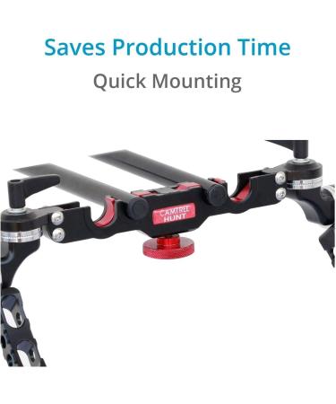 Camtree Hunt Quick Mount Universal Rosette Handle Set for ARRI Standard Rosette Rigs | Comfortable Rubber Handgrip, 15mm Rails, Multiple Angle Adjustments (CH-QM-H) - Buy Online on SooperMarket.com