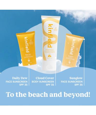Kinfield Daily Dew SPF 35 Mineral Sunscreen - Water & Sweat Resistant - 2.0 oz - Cruelty-Free & Reef-Safe - Buy Online on SooperMarket.com