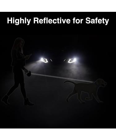 WIGZI Durable Gel Handle Retractable Dog Leash - Rust Proof, Reflective Tape, EZ Lock - L Black - Buy Online on SooperMarket.com