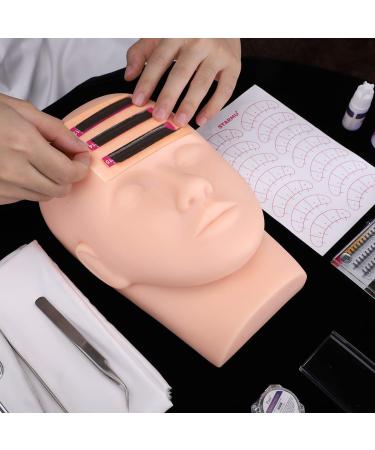 154Pcs Eyelash Extension Practice Set with Professional Mannequin Head for Makeup Training - Buy Online on SooperMarket.com