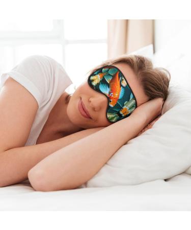 HD Japanese Koi Fish Eye Mask - Soft Breathable Sleep Mask for Women | Perfect for Travel & Relaxation - Buy Online on SooperMarket.com