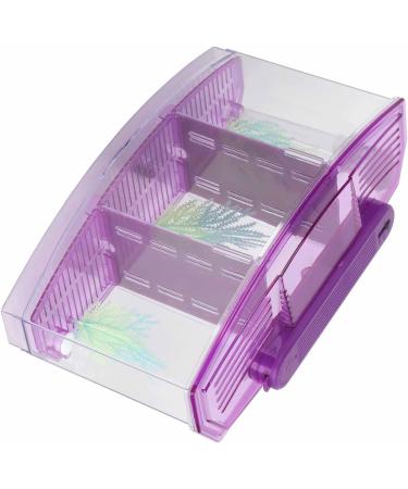Aquarium Fish Tank Transparent Aquarium Fish Tank LED Acrylic Three Divisions Breeding Isolation Box for Small Fishes Mini Breeding Fish Tank (Purple) - Buy Online on SooperMarket.com