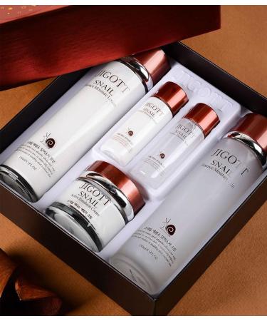 Snail Essence Moisture Skin Care Set - K Beauty Snail Cream Toner & Hydrating Moisturizer - Anti-Aging Formula for Radiant Skin - Buy Online on SooperMarket.com
