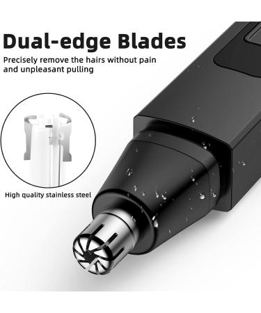 Smity Rechargeable Nose Hair Trimmer with Dual Edge Blades and LED Light - Painless Cordless Ear and Eyebrow Trimming Tool for Men and Women - Buy Online on SooperMarket.com