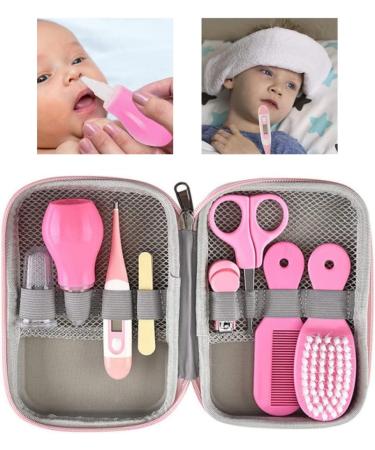Nirelief Baby Grooming Kit - Newborn Care Set with Thermometer & Storage Case - Pink 8pcs - Buy Online on SooperMarket.com