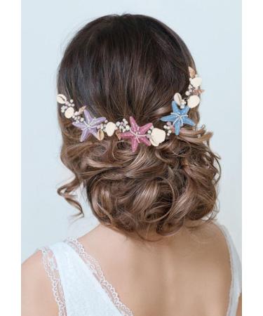Brishow Starfish Bride Wedding Hair Vine - Beach Bridal Hair Accessories - Buy Online on SooperMarket.com