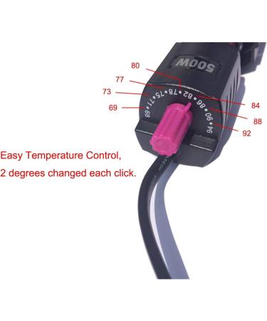 300W 500W Aquarium Heater | Auto Thermostat Submersible | Durable Quartz Glass | 500 W Fish Tank Heater | 3 Suckers | Saltwater Freshwater 50-90 Gallon - Buy Online on SooperMarket.com