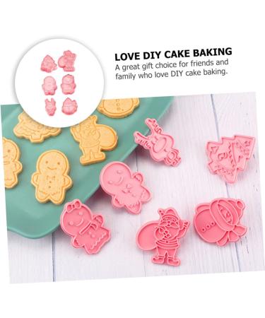 Cabilock 12 Pcs Biscuit Mold Christmas Embossing Mold Silicone Chocolate Mould Tool 3D Pink Pp Household - Buy Online on SooperMarket.com