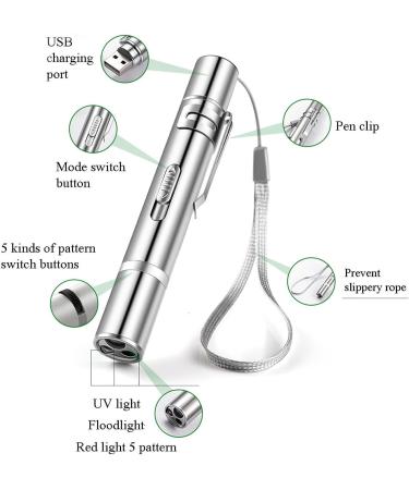 HONGP Cat Toys LED Pointer Cat Toys 7 in 1 Function Cat Chaser Toys -USB Rechargeable Interactive Cat Toys Exercise Multi Pattern Light Toy Training Tool Cat Toys - Buy Online on SooperMarket.com