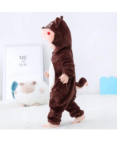 COOKY.D Unisex Winter Animal Hooded Baby Romper - Brown Squirrel (12-18 Months) - Buy Online on SooperMarket.com