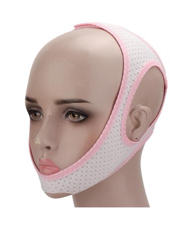 Adjustable Snore Reduction Strap Anti Snore Chin Strap Anti Snoring Aid Device Anti Snoring Strap Easy to Wear Anti Snore Strap for Snore Reducing(Triangular mesh Cloth Anti snoring Belt (White)) Triangular Mesh Cloth Anti-snoring Belt (White)