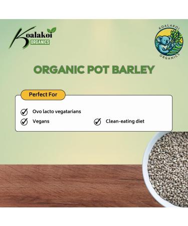 Koalakoi ORGANIC Pot Barley (4.5kg) Premium non-GMO Barley | High Fibre Content | Great For Blood Sugar Regulation and Weight Management (4.5kg) - Buy Online on SooperMarket.com