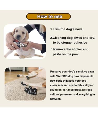 Buy VALFRID Anti-Slip Paw Protectors for Dogs - 24 Pieces Self-Adhesive Silicone Gel Non-Slip Dog Shoes & Socks for Small Dogs (S 3.3*3.9cm 0-5kg) - International Shipping Available - Buy Online on SooperMarket.com