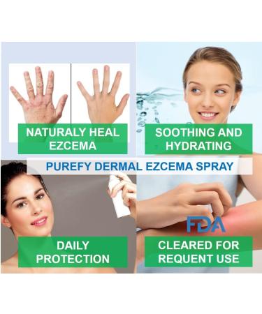 PUREFY Dermal Eczema Airesol Spray 3.4oz 2pk - Natural Healing with Purefypro Cleansing Technology | Safe for Kids | Dermatologist Recommended - Buy Online on SooperMarket.com