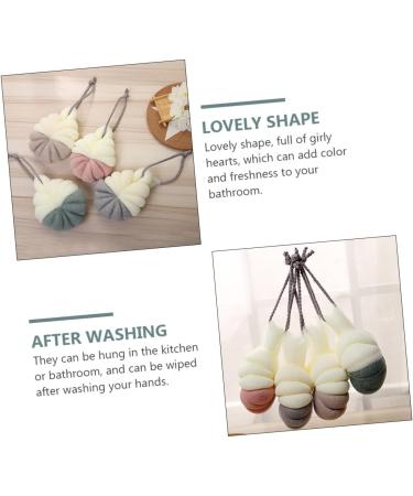 NOLITOY 4 Pcs Bath Bouquet Body Scrubber - Exfoliating Mesh Pouf & Shower Loofah | Spa Quality Shower Scrubber for Deep Cleaning & Relaxation - Buy Online on SooperMarket.com