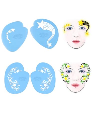 Diy face paint make -up stencil body coloring page flower butterfly make -up tool for body painting parties halloween and children make up up