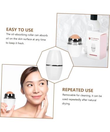 WOFASHPURET 1pc Facial Oil Absorbing Ball Face Cleaning Makeup Gadgets Face Makeup Oil- Absorbing Roller Make up Kit Ice Face Roller Skin Care Beauty Instrument The Face White Volcanic Mud White 5x2.8cm - Buy Online on SooperMarket.com