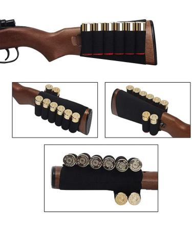 CS Force Shotgun Shell Bandolier Belt - 29 Rounds, 51.2'' x 1.98'' - 12/20 Gauge Ammo Holder for Hunting - Tactical Military Gear - Buttstock 8 Rounds (2 Pack) - Buy Online on SooperMarket.com