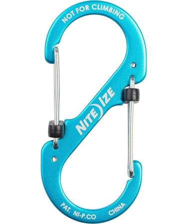 Nite Ize LSBA4-03-R6 S-Biner SlideLock Dual Locking Carabiner | Size #4 | Blue - Buy Online on SooperMarket.com