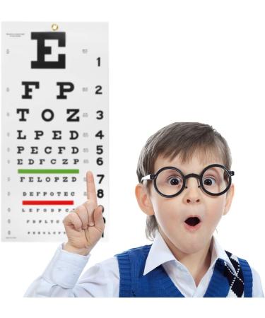 Snellen Eye Chart Wall Set with Hand Pointer and Occluder - 3 Piece Kit for Eye Medical Exams - Buy Online on SooperMarket.com