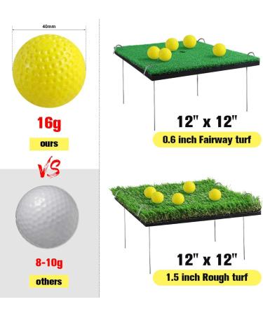 Pop Up Golf Chipping Net with 15 Training Balls and 2 Hitting Mats - Indoor/Outdoor Collapsible Portable Golfing Target for Backyard Driving and Swing - Buy Online on SooperMarket.com