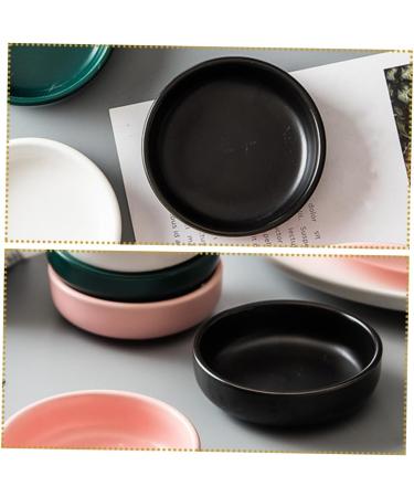 MAGICLULU 8 Pcs Sauce Dish Vinegar Dish Sauce Serving Sauce Bowls Relish Plate Small Ceramic Bowl Soy Sauce Dish Ingredient Bowls for Prep Sauce Seasoning Dish Fruit Seasoning re-usable 9X9X2.5CMx4pcs Blackx4pcs - Buy Online on SooperMarket.com