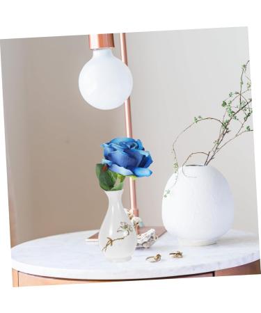 Ciieeo Desktop Decor Office Plants Hydroponics Holder Vase Table Container Decorative Desk Home Delicate White 7X13CM - Buy Online on SooperMarket.com