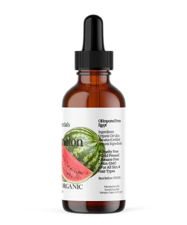 100% Organic Watermelon Seed Oil - Pure Cold-Pressed Moisturizer for Skin Hair & Face | Imported from Egypt | Sweet Essentials (2 fl oz - Buy Online on SooperMarket.com