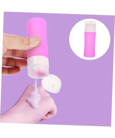 Mikinona Travel Storage Bottle Cylindrical Bottling Shampoo Bottle Refillable Bottle Shampoo Containers Silicone Liquid Bottle Empty Storage Silica Gel Cosmetic Set Bottle Purple Travel 11.4X3.6CM Purple - Buy Online on SooperMarket.com