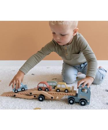 Buy Little Dutch 7095 FSC Wooden Car Transporter with 4 Cars - Eco-Friendly Toy for Kids | International Shipping Available - Buy Online on SooperMarket.com