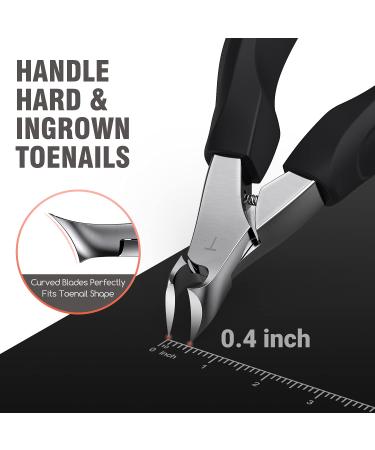 TOMEEM Professional Toenail Clipper - Sharp Curved Blade for Thick & Ingrown Nails | Podiatrist Toe Nail Cutter for Men, Women & Seniors (Matte Black) - Buy Online on SooperMarket.com
