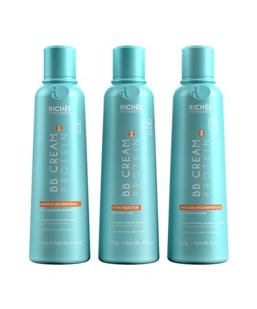 Rich e Professional | Liso BB Cream Kit | Pure Active Ingredients And Extraordinary Shine | (3x) 250 ml / 8.4 fl.oz.