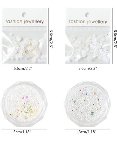 Pearl Mixed Flower Camellia Nail Art Set 3D Nail Art Supplies Nail Tip Nail Glitter Acrylic Nail Art Decorations Nail Art Jewelry 3d Flower Nail Nail Art Kit Nail Art Gems Kit Illusion pearl and s - Buy Online on SooperMarket.com