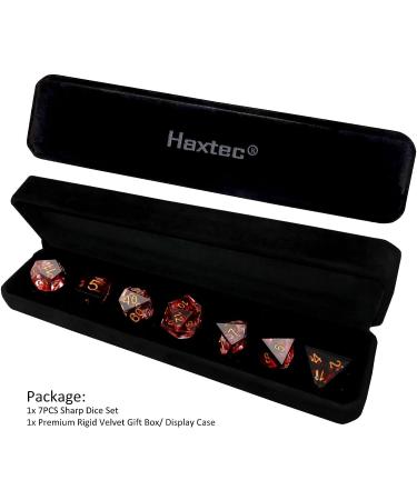 Haxtec Sharp Edge Red Blood Swirls DND Dice Set - Resin D&D Dice for RPG Dungeons and Dragons - Devil Soul Gift - Buy Online on SooperMarket.com