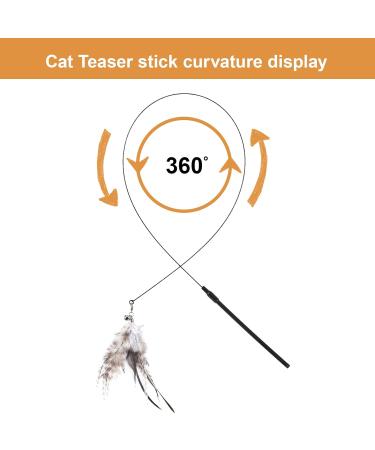 Cat Interactive Toys with Feather Refill - 9PCS Set for Exercising and Eliminating Boredom - Buy Online on SooperMarket.com