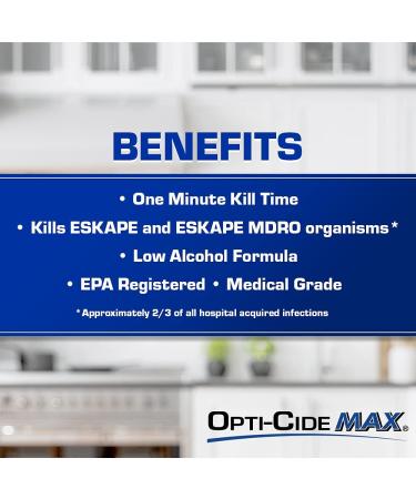 Micro-Scientific Opti-Cide Max Disinfecting Wipes (2 Pack) - 320 Hospital Grade EPA Registered Wipes - Buy Online on SooperMarket.com