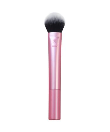 Real Techniques Tapered Cheek Makeup Brush, For Blush, Highlighter, Loose or Pressed Powder, Soft Bristles, Precise Makeup Application, Aluminum Handle, Cruelty Free, 1 Count