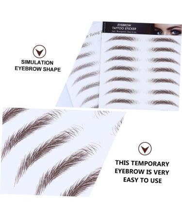 PLAFOPE 5pcs Eyebrow Stickers Brow Shaper Sticker Makeup Stickers Artificial Eyebrow 6d Cosmetic Make up 21x15cm Brown - Buy Online on SooperMarket.com