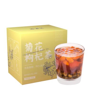 DEWIN Tea 10 Count Tea Chrysanthemum Flower Leaves Wolfberry Hot Cold Brew Triangle Bag for Home Office
