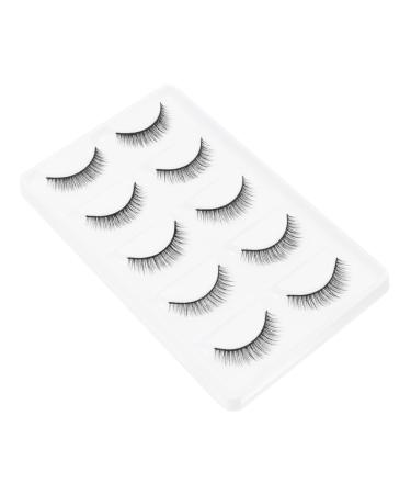 Beavorty 5 Pairs short false eyelashes Handmade Eyelashes Faux Dramatic Eyelashes false lashes dollsthetic lashes fake cosmetic eyelashes elf eyelashes artificial fiber Accessories major 3d