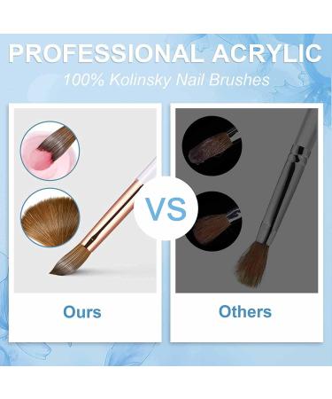 Shine Chance Acrylic Nail Brush Size 2 - 100% Real Kolinsky Art Brush for Professional Acrylic Powder Application - Handmade Manicure Tool for DIY and Salon Use - Buy Online on SooperMarket.com