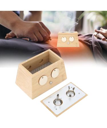 Buy Moxibustion Box - 2 Holes Bamboo Moxa Halter for Pain Relief & Healthcare | International Shipping - Buy Online on SooperMarket.com